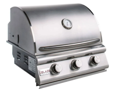 LBM 25-Inch 3-Burner Built-In Gas Grill